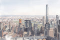Watercolour art print of Central Park and Midtown Manhattan skyline, featuring 111 W57th Street and Hearst Tower