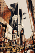 Times Square modern abstract artwork by Daz James Photography